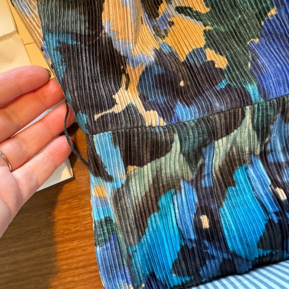 Dress The Population Bella Floral Plissé One-Shoulder Maxi Dress XS - Picture 8 of 9